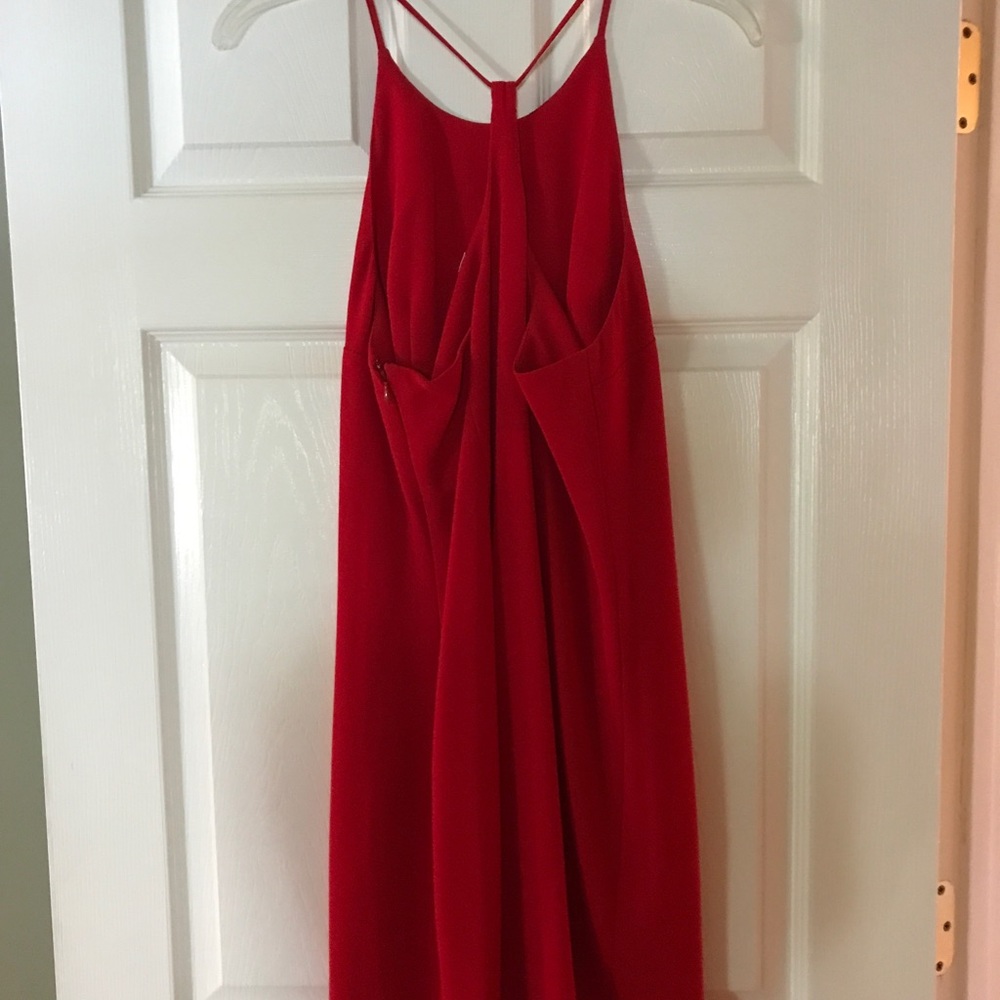 High neck red dress by Parallel worn twice